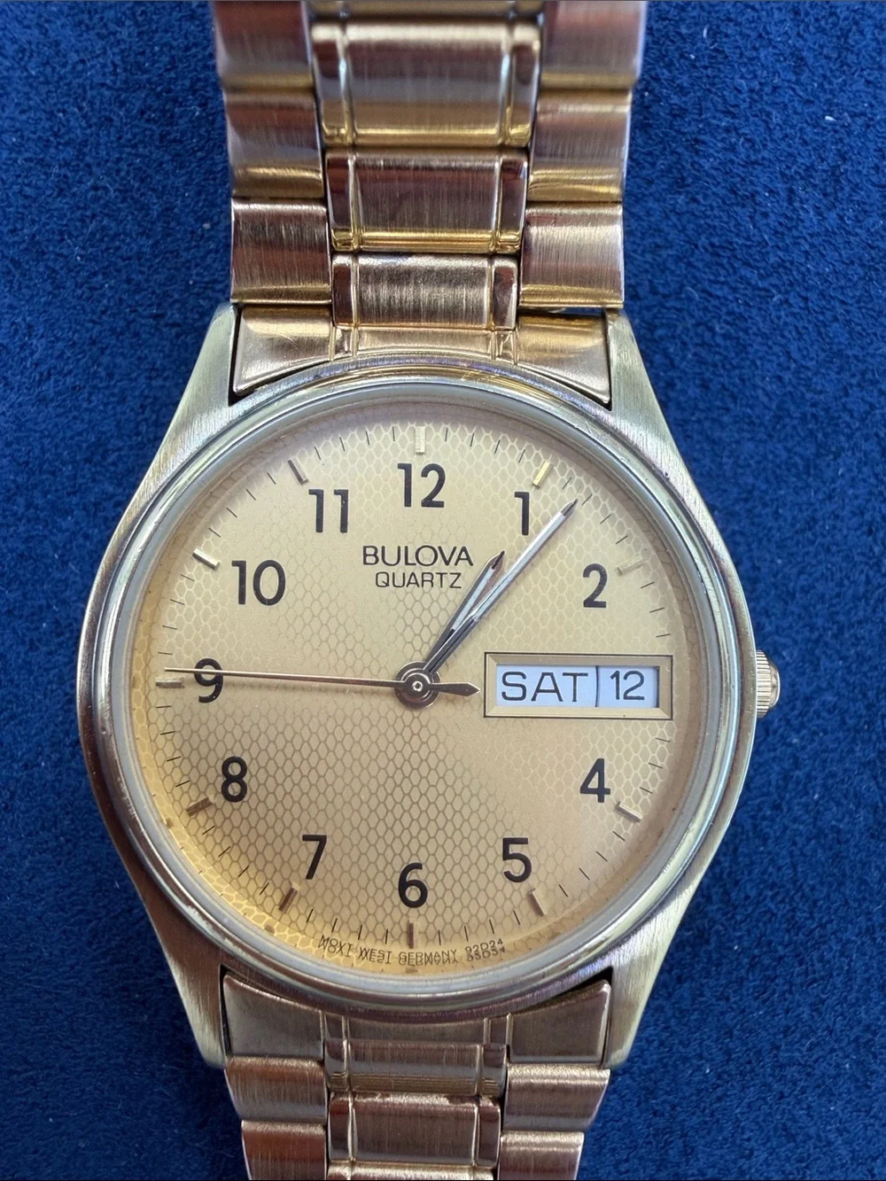 Bulova Gold Dial Men's Dress Watch with Day/Date